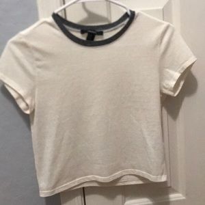 forever 21 cream crop top